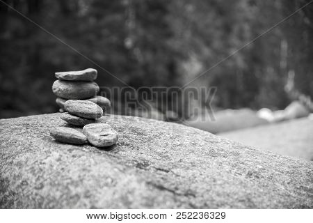 Couple Of Stones (pyramid) In Vydra River