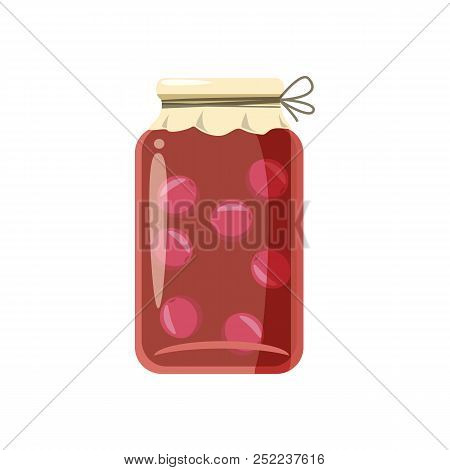 Canned Fruit Compote Or Jam Icon In Cartoon Style Isolated On White Background