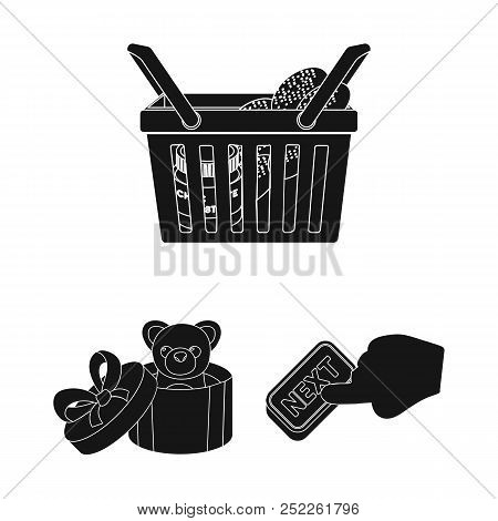 E-commerce And Business Black Icons In Set Collection For Design. Buying And Selling Vector Symbol S
