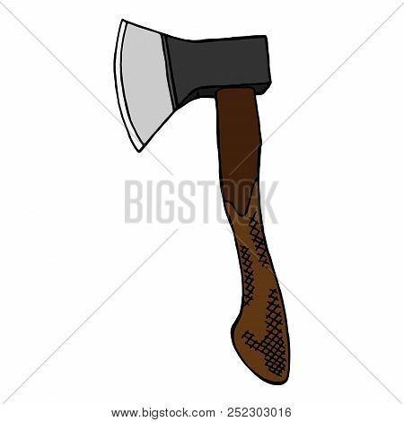 Ax Logo. Vector Of An Ax. Hand Drawn Ax.