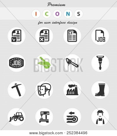 Job Vector Icons For User Interface Design