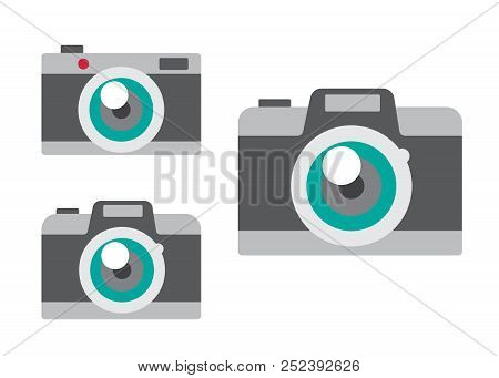 Camera Icons Set Vector Illustration. Camera Black Logo. Camera Icons Sign