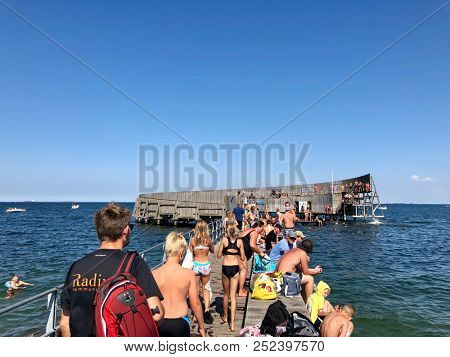 COPENHAGEN - JULY 26, 2018: Kastrup SÃ¸bad sea baths in Copenhagen, Denmark.