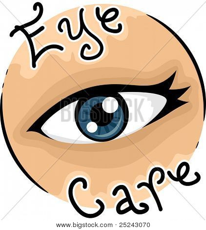 Ilustração de ícone que representa cuidado do olho