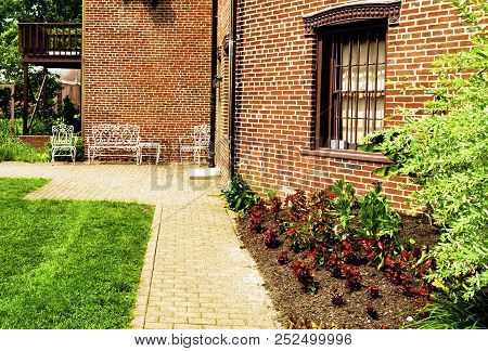 A Garden At The Smithville Mansion In The Historical Smithvill Park Just Out Side Of Mt Holly Nj