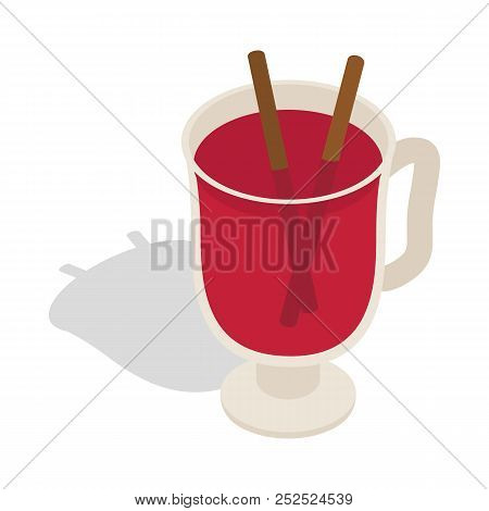 Swedish Glogg Icon In Isometric 3d Style On A White Background