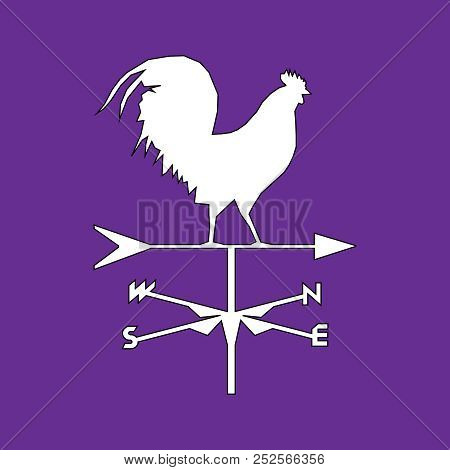 Rooster Weather Silhouette.isolated Wether Cock. Vector Design Symbol