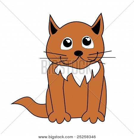 Karikatür kedi vektör çizim