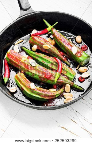 Vegetarian Dish From Okra