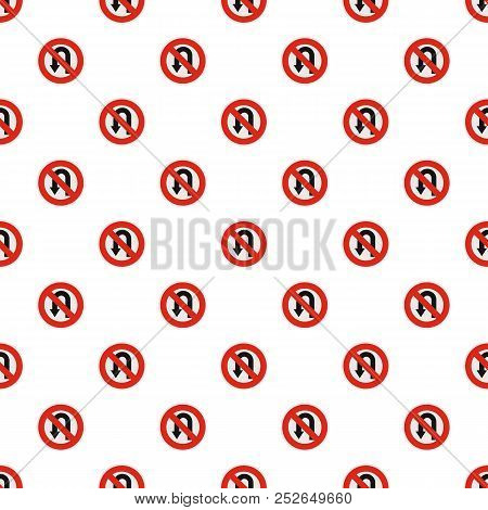 Uturn Prohibited Pattern Seamless In Flat Style For Any Design