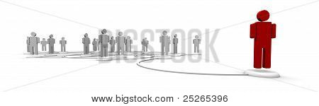 Netværk af mennesker - kommunikationsforbindelser