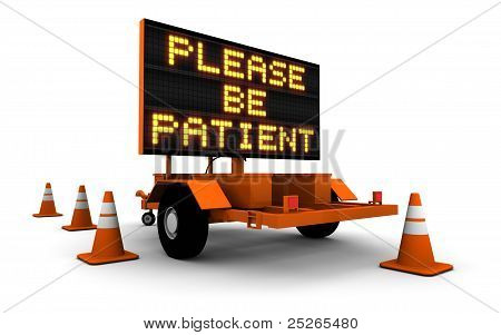 Vær tålmodig - bygning tegn