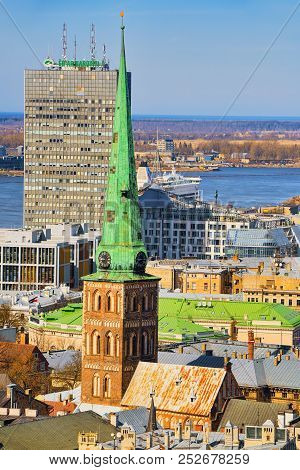 St. James Cathedral The Fourth Largest Church In Riga, The Main Catholic Church In Latvia.