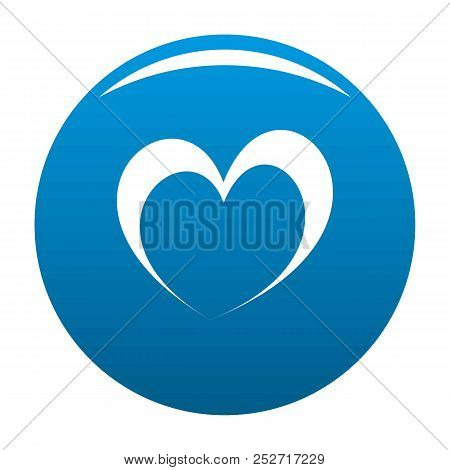 Frantic Heart Icon. Simple Illustration Offrantic Heart Icon For Any Design Blue