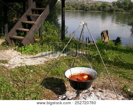 Cooker Fish Soup On The River Side