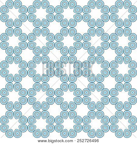 Seamless Vector Pattern Background. Stylish, Funny And Modern  Graphic Texture. Blue Uneven Pattern 