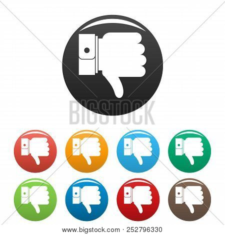 Hand Sediment Icon. Simple Illustration Of Hand Sediment Icons Set Color Isolated On White