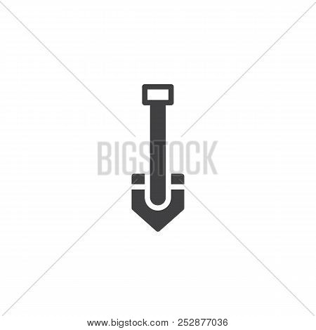 Short Shovel Vector Icon. Filled Flat Sign For Mobile Concept And Web Design. Spade Simple Solid Ico