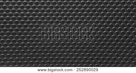 Black Leather Texture Background Surface. Close Up