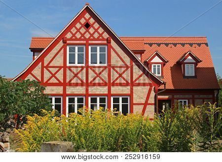 Beautiful Timbered House In Construction, Render Still Missing