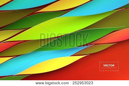 Vector Illustrated Background With Dynamic Petal Shapes