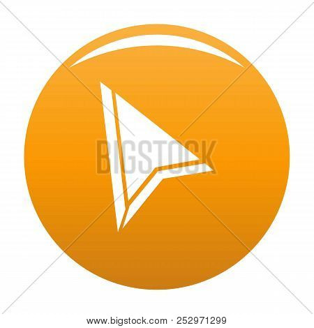Cursor Mouse Element Icon. Simple Illustration Of Cursor Mouse Element Icon For Any Design Orange