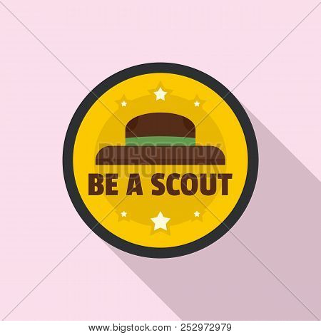 Be A Scout Hat Logo. Flat Illustration Of Be A Scout Hat Logo For Web Design