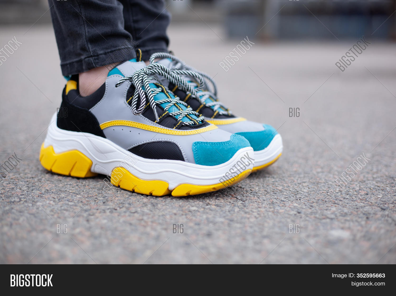 Feet Shod Sneakers Image & Photo (Free Trial) Bigstock