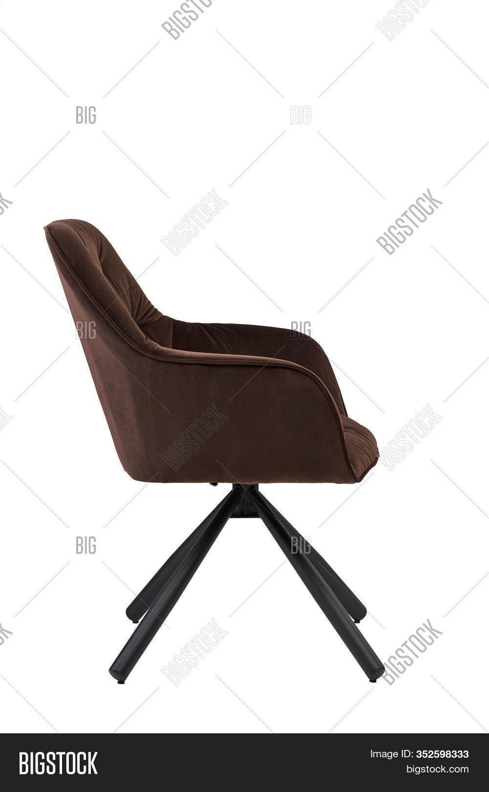Brown Velvet Armchair Image & Photo (Free Trial) Bigstock