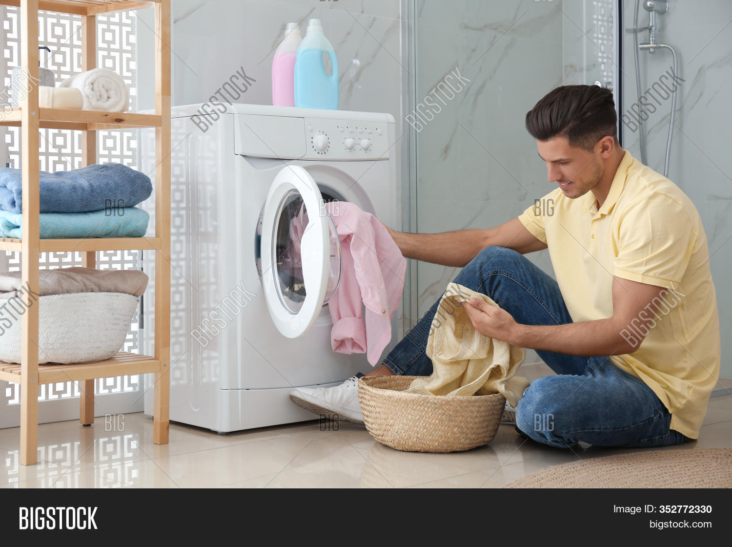 Man Putting Clothes Image & Photo (Free Trial) Bigstock