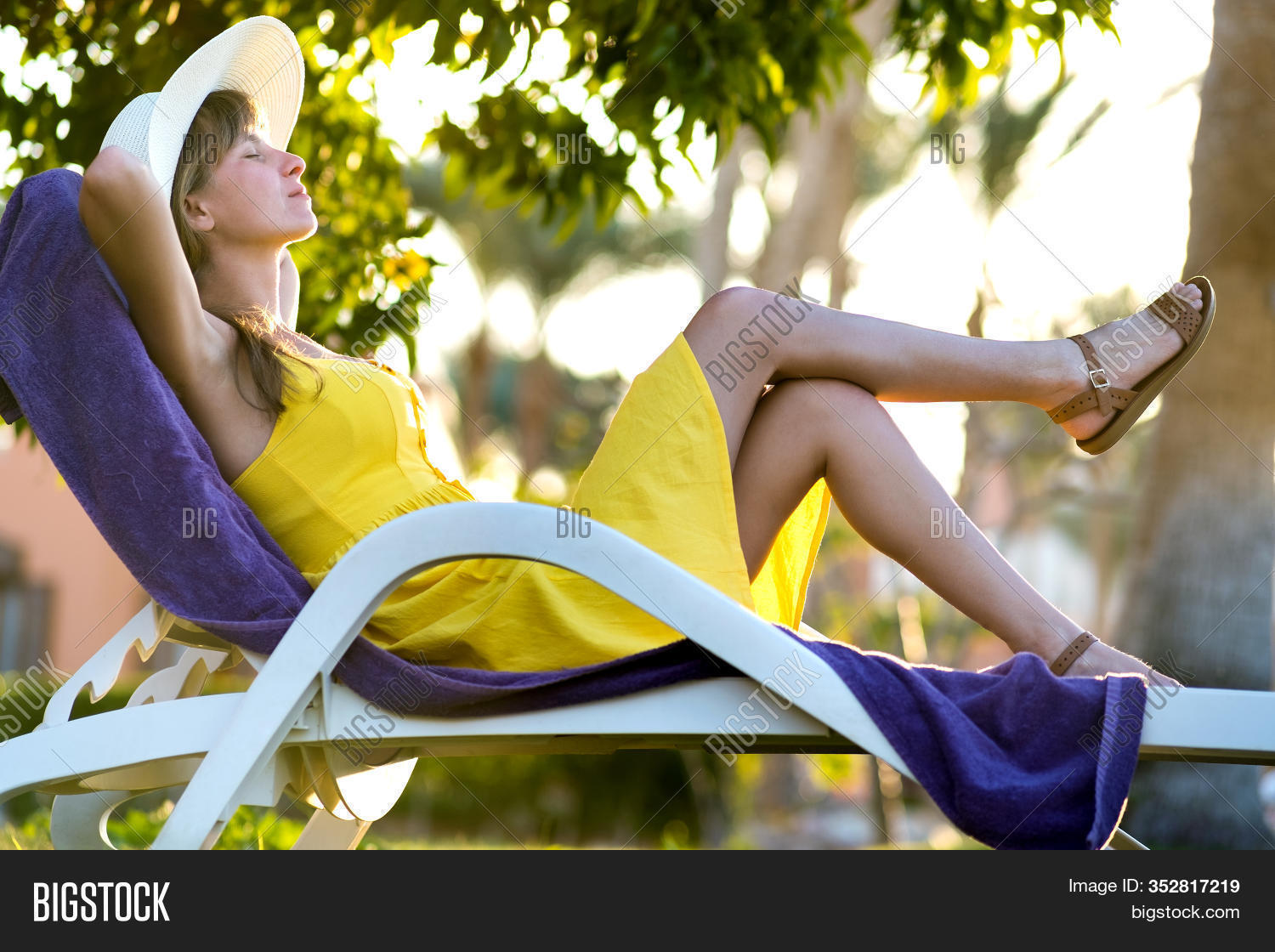 Young Woman Relaxing Image Photo Free Trial Bigstock
