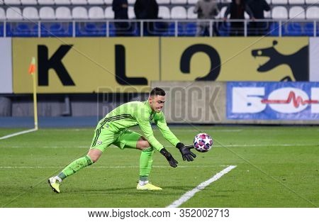 Kyiv, Ukraine - February 12, 2020: Goalkeeper Renato Josipovic Of Dinamo Zagreb U19 In Action During