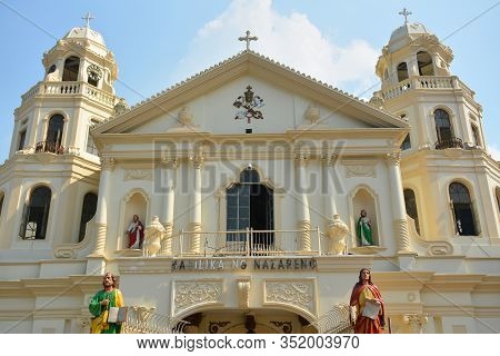 Manila, Ph - Oct. 5: Minor Basilica Of The Black Nazarene Or Also Known As Quiapo Church Facade On O