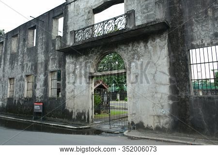 Manila, Ph - Oct. 5: Cuartel De Santa Lucia Ruins Facade At Intramuros Walled City On October 5, 201