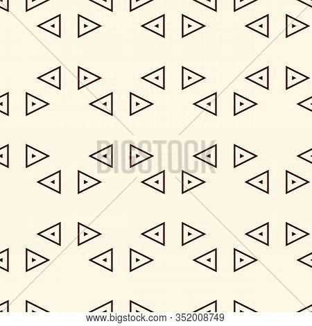 Contemporary Geometric Pattern. Repeated Triangles Ornament. Modern Geo Abstract Background. Seamles