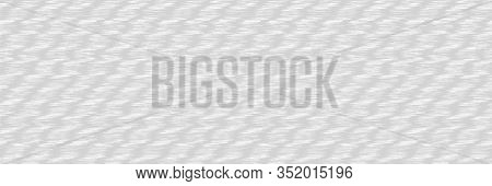 White Grey Marl Heather Texture Banner Background. Faux Cotton Border With T Shirt Style. Vector Pat