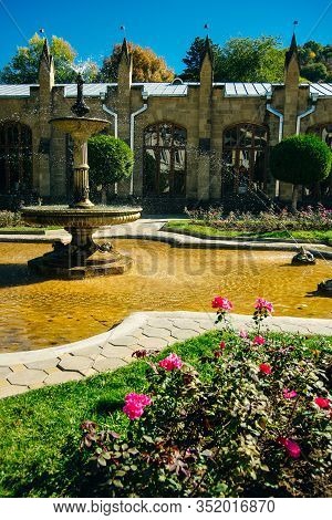 Kislovodsk, Russia - September 2019 Fountain At The Narzan Gallery In City Kislovodsk