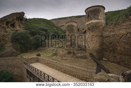 David Gareja Monastery Complex In Kakheti Area, Georgia. Caucasus Mountains