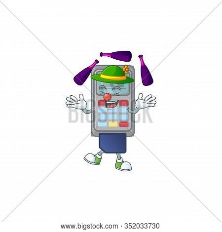 Smart Pos Machine Cartoon Character Style Playing Juggling