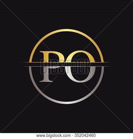 Initial Monogram Letter Po Logo Design Vector Template. Po Letter Logo Design