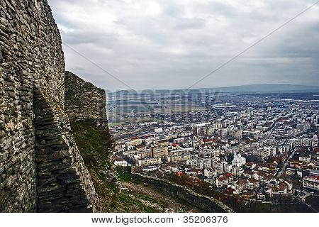 Deva. Flygfoto över City.5