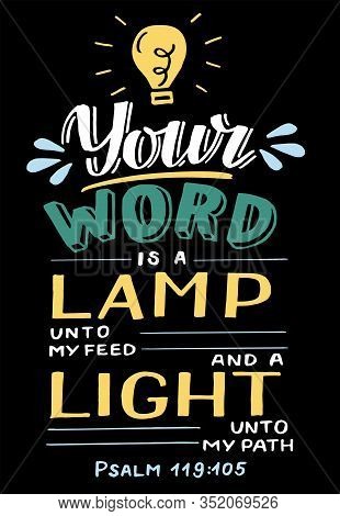 Hand Lettering Your Word Is A Lamp Unto My Feed.