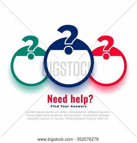 Help And Support Question Mark Web Template