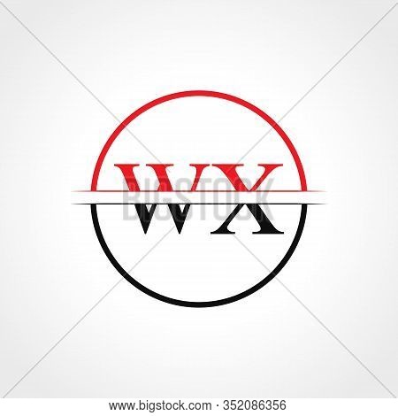 Initial WX Letter Linked Logo. Creative Letter WX Logo Design Vector Template