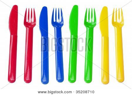 Plastik gafler og knive
