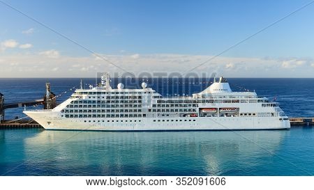 Bridgetown, Barbados - November 8:  Cruise Ship Silver Whisper In Bridgetown On November 8, 2013.  S