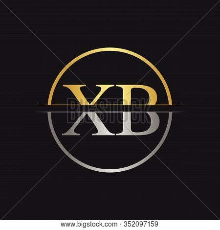 Creative Letter XB Logo Vector With Gold and Silver Colors. Abstract Linked Letter XB Logo Design