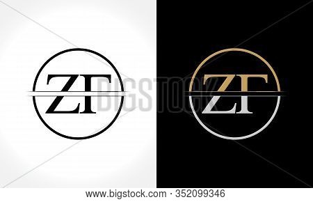 Initial ZF Logo Design Vector Template. Creative Letter ZF Business Logo Vector Illustration