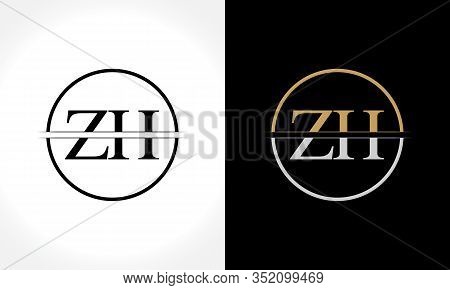 Initial ZH Logo Design Vector Template. Creative Letter ZH Business Logo Vector Illustration