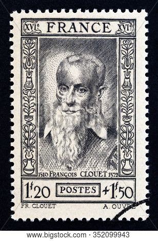 France - Circa 1943: A Stamp Printed In France From The 
